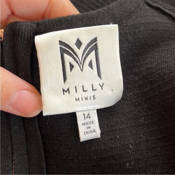 Milly minies kids black dress size 14 - Picture 7 of 9